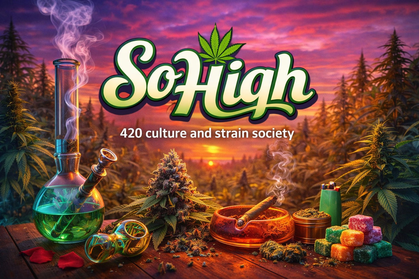 The OG Kush Strain Collection by So High 420 Apparel All-Over Print Swim Cover Up
